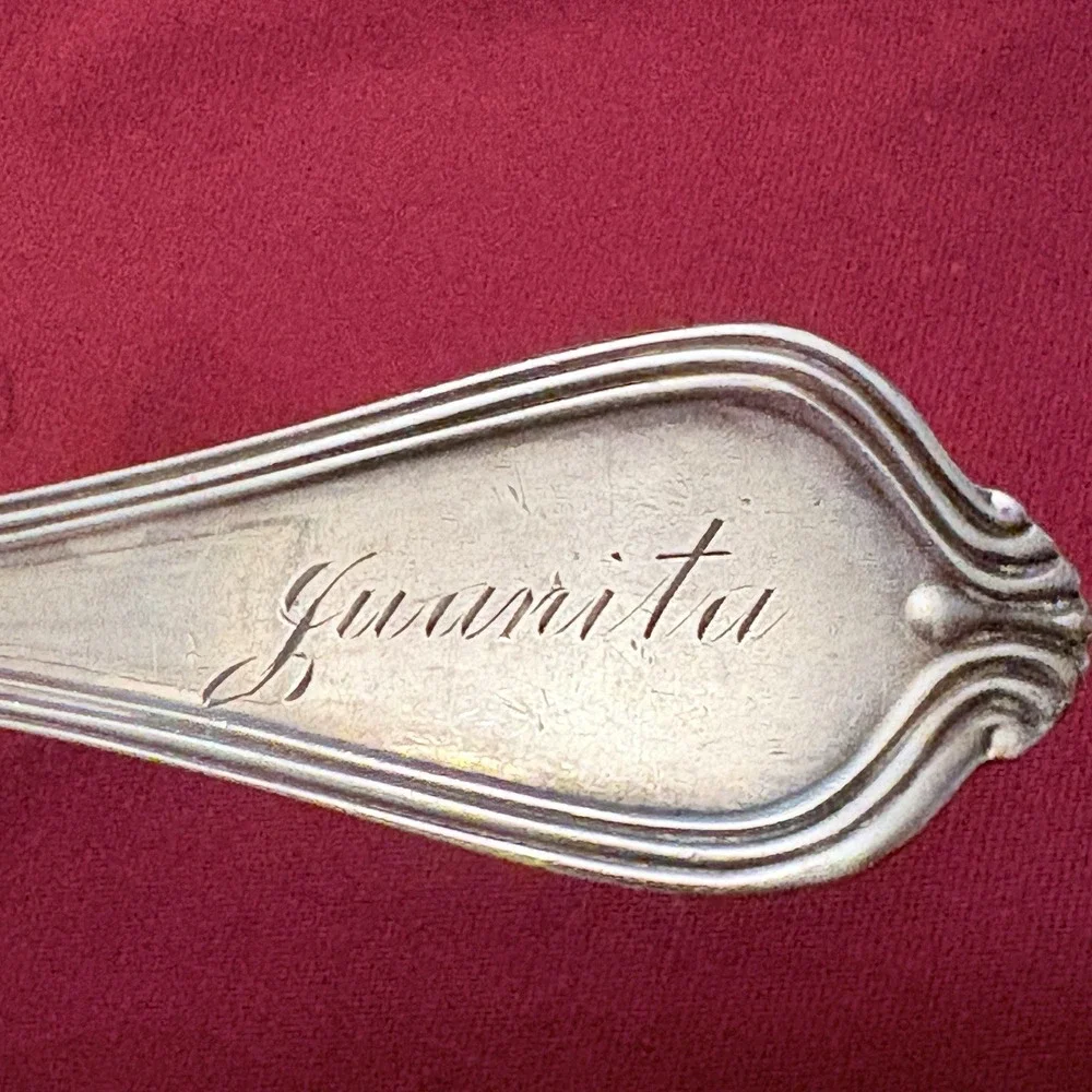 Towle Paul Revere Sterling Silver Coffee Spoon Juanita Engrave Back 1906 Pattern